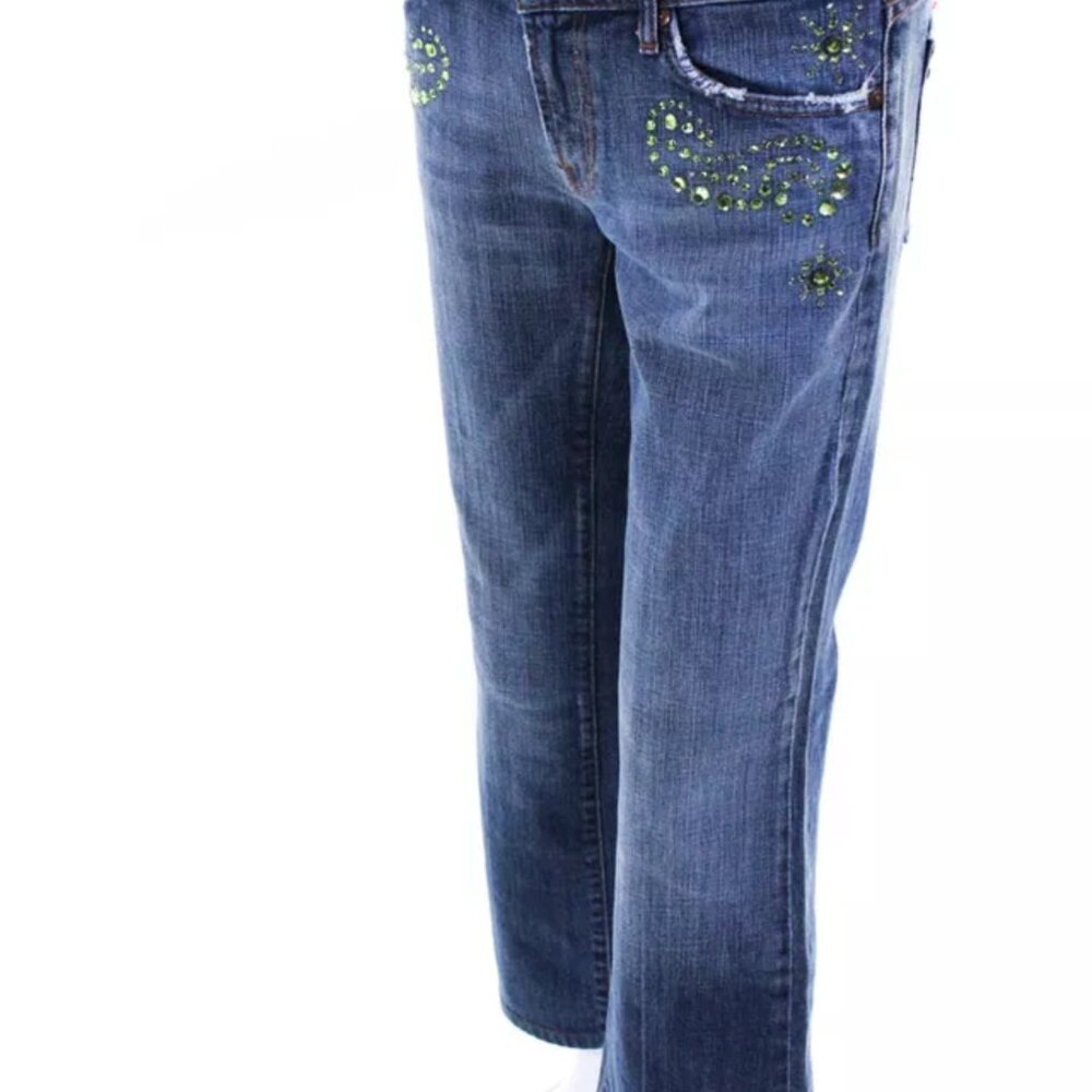 $379 Authentic 7 For ALL MANKIND Made in USA Womens Straight Blue Jeans Sz.31X28